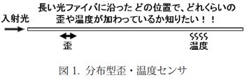 図1.分布型歪・温度センサ